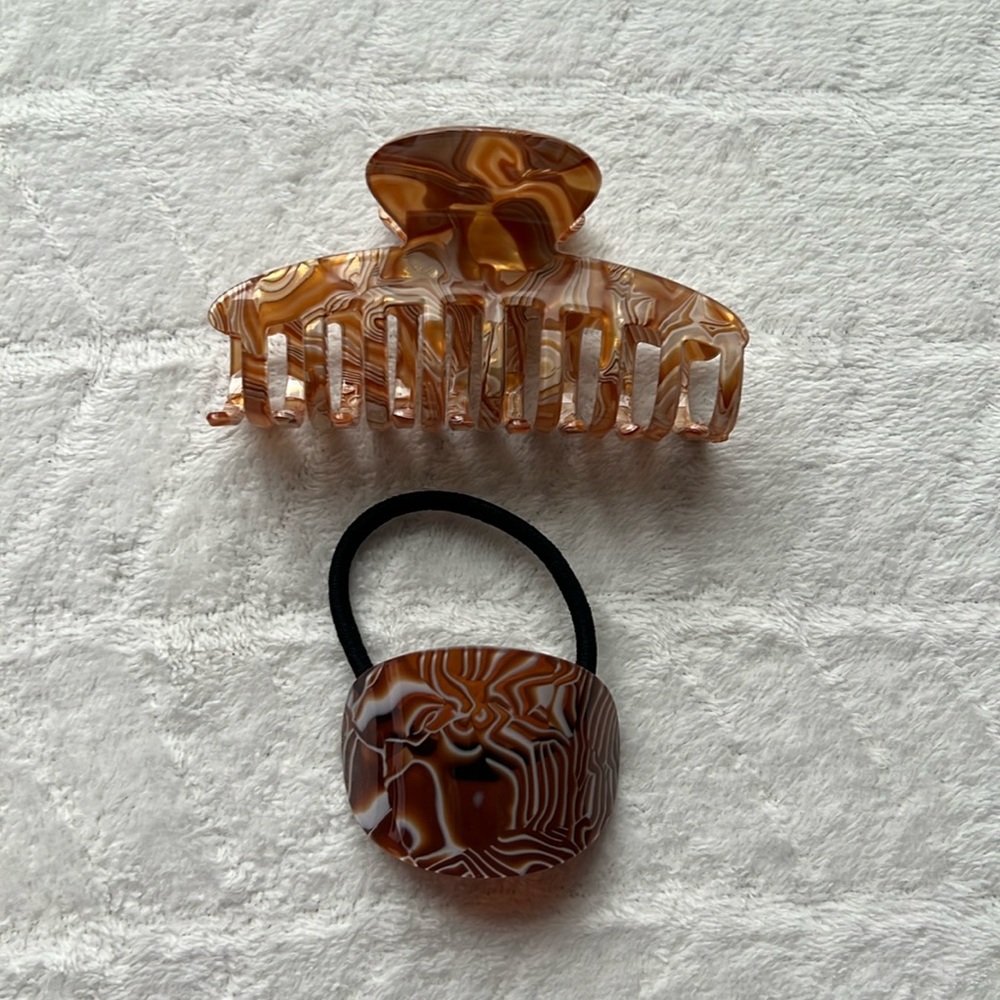 Beautiful Hair Clip and Elastic Hair Tie